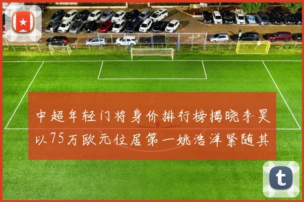中超年轻门将身价排行榜揭晓李昊以75万欧元位居第一姚浩洋紧随其后